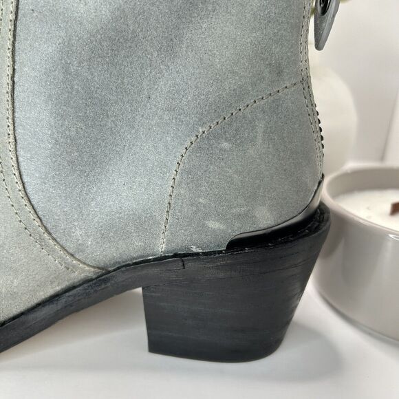 Rag & Bone Bristol Waxed Suede Ankle Boots Dark Gray Women's US 8/EU 38 - Picture 14 of 14